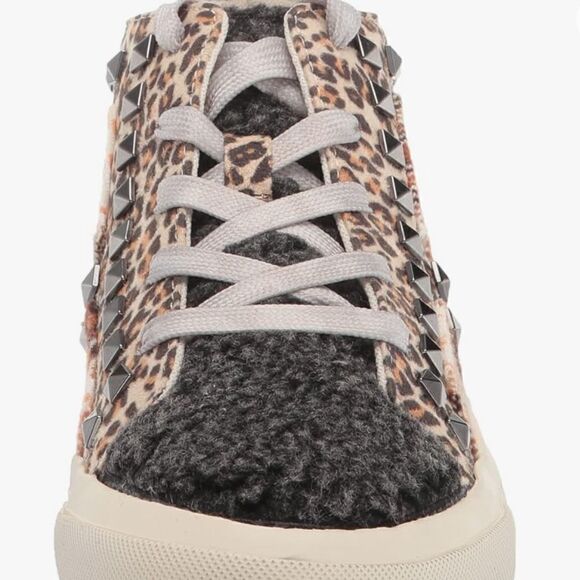 Jessica Simpson sneakers plaid animal print Sherpa - Picture 3 of 4